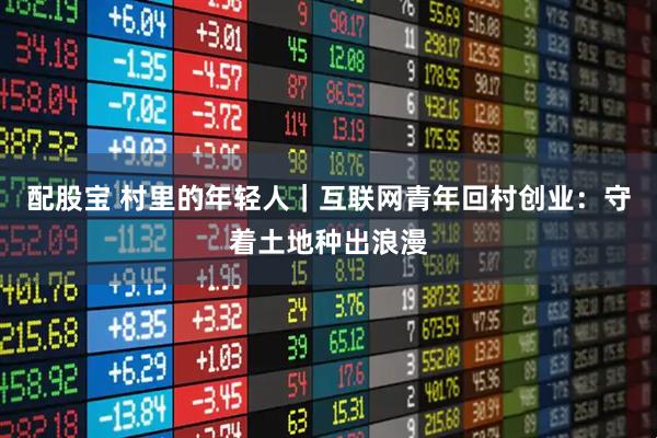 配股宝 村里的年轻人｜互联网青年回村创业：守着土地种出浪漫