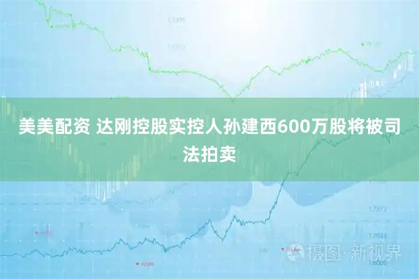 美美配资 达刚控股实控人孙建西600万股将被司法拍卖